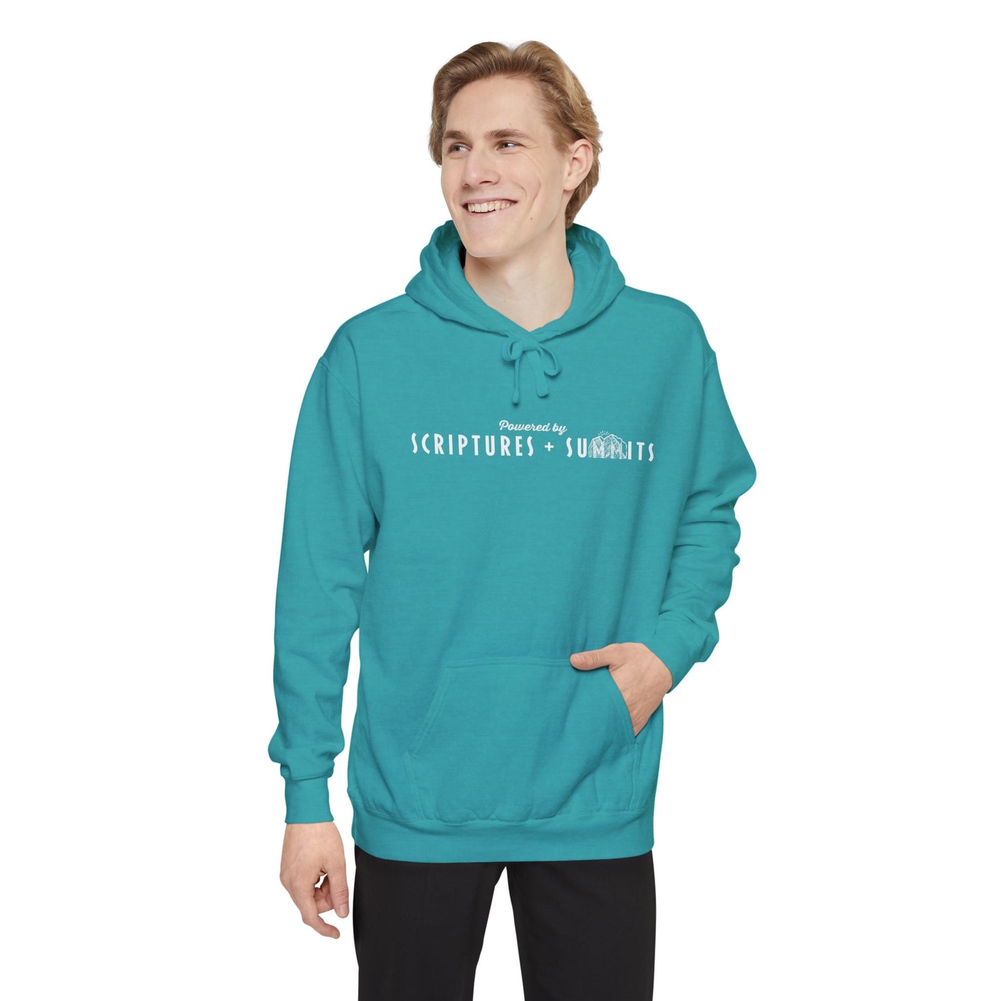 Christian Hoodie - Scriptures + Summits - Unisex Garment-Dyed Hoodie