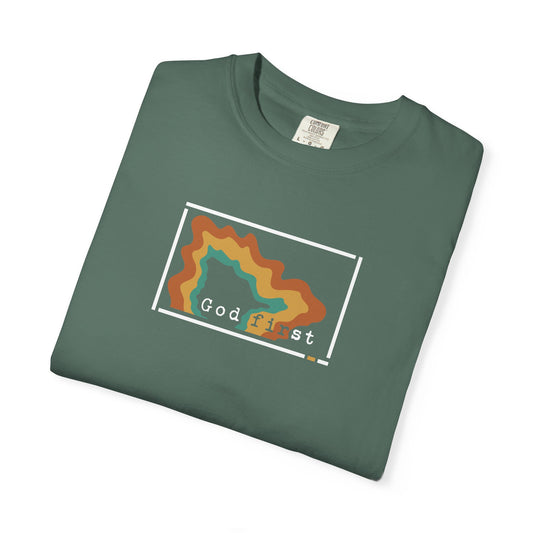 Yellowstone National Park 'God First' — Heritage Trail Tee