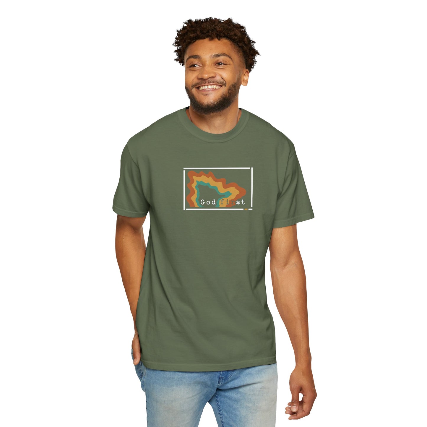 Yellowstone National Park 'God First' — Heritage Trail Tee