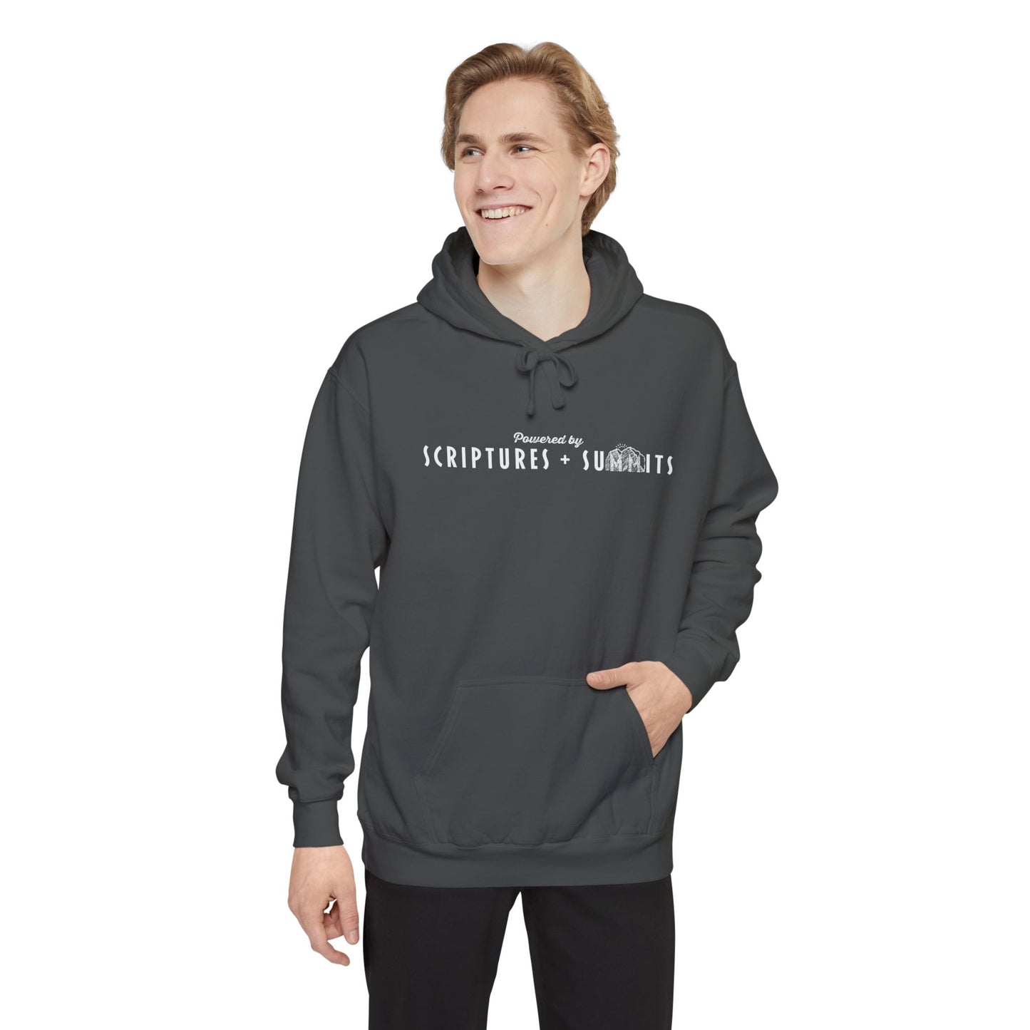 Christian Hoodie - Scriptures + Summits - Unisex Garment-Dyed Hoodie