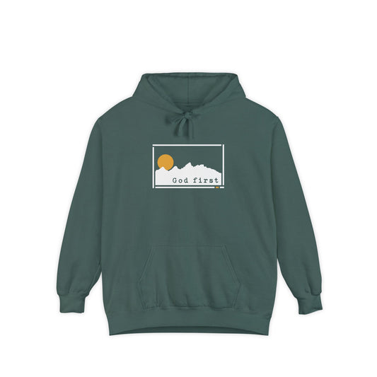 Grand Teton National Park 'God First' Hoodie — Fortified Mountain Fleece