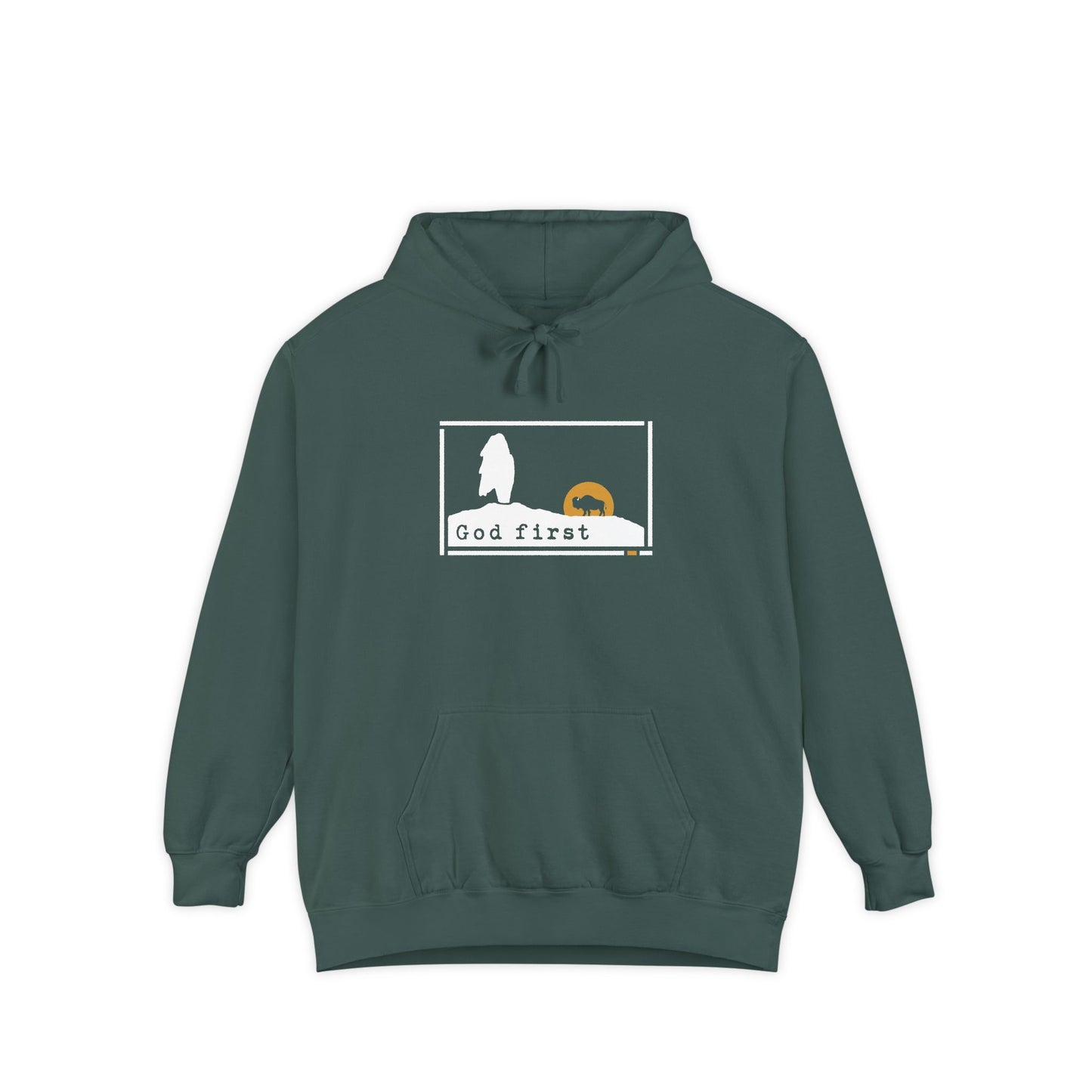 Yellowstone National Park - Old Faithful 'God First' Hoodie — Fortified Mountain Fleece