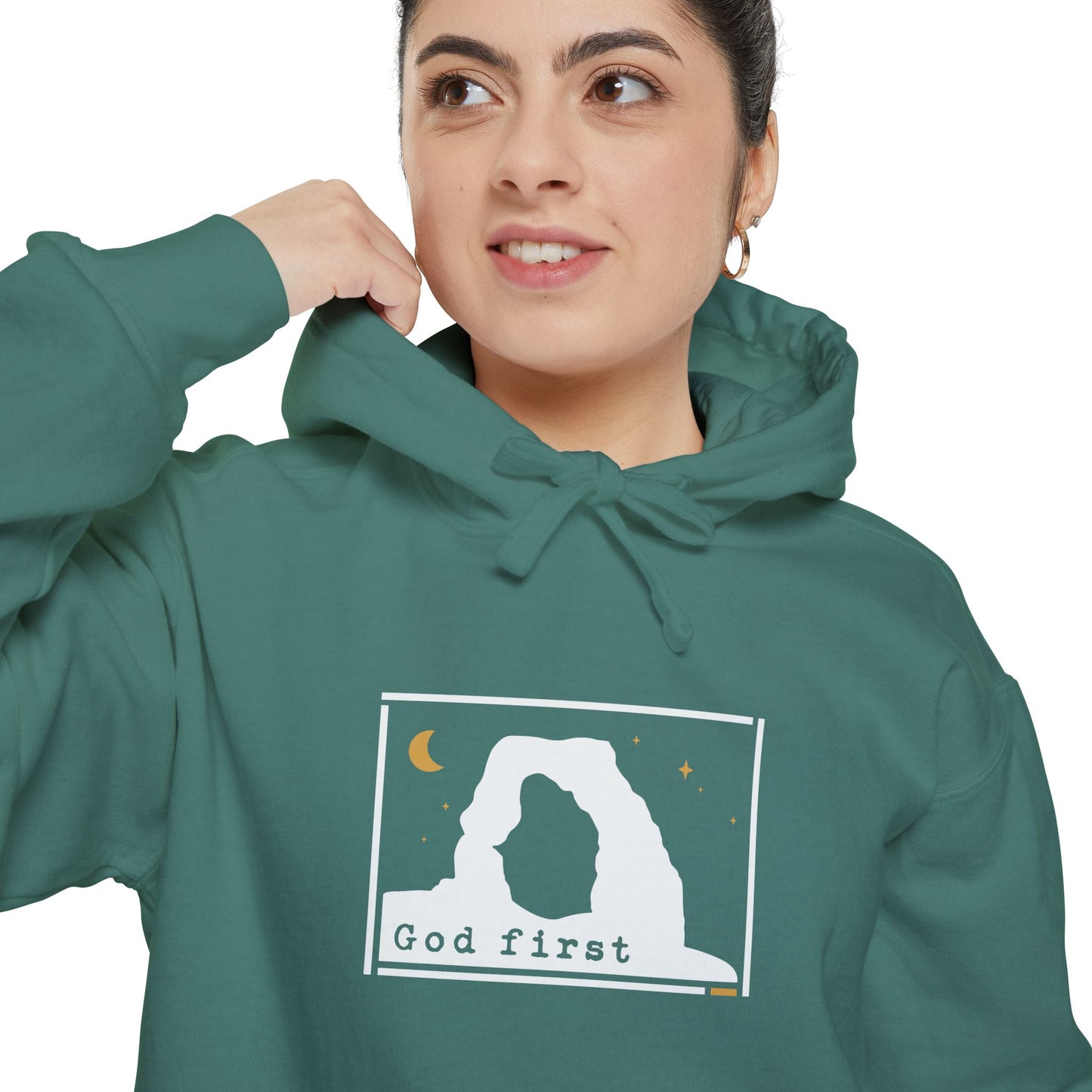 Arches National Park - God First - Christian Hoodie