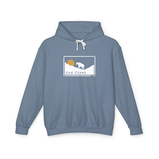 Glacier National Park - God First - Christian Hoodie (Version 2)