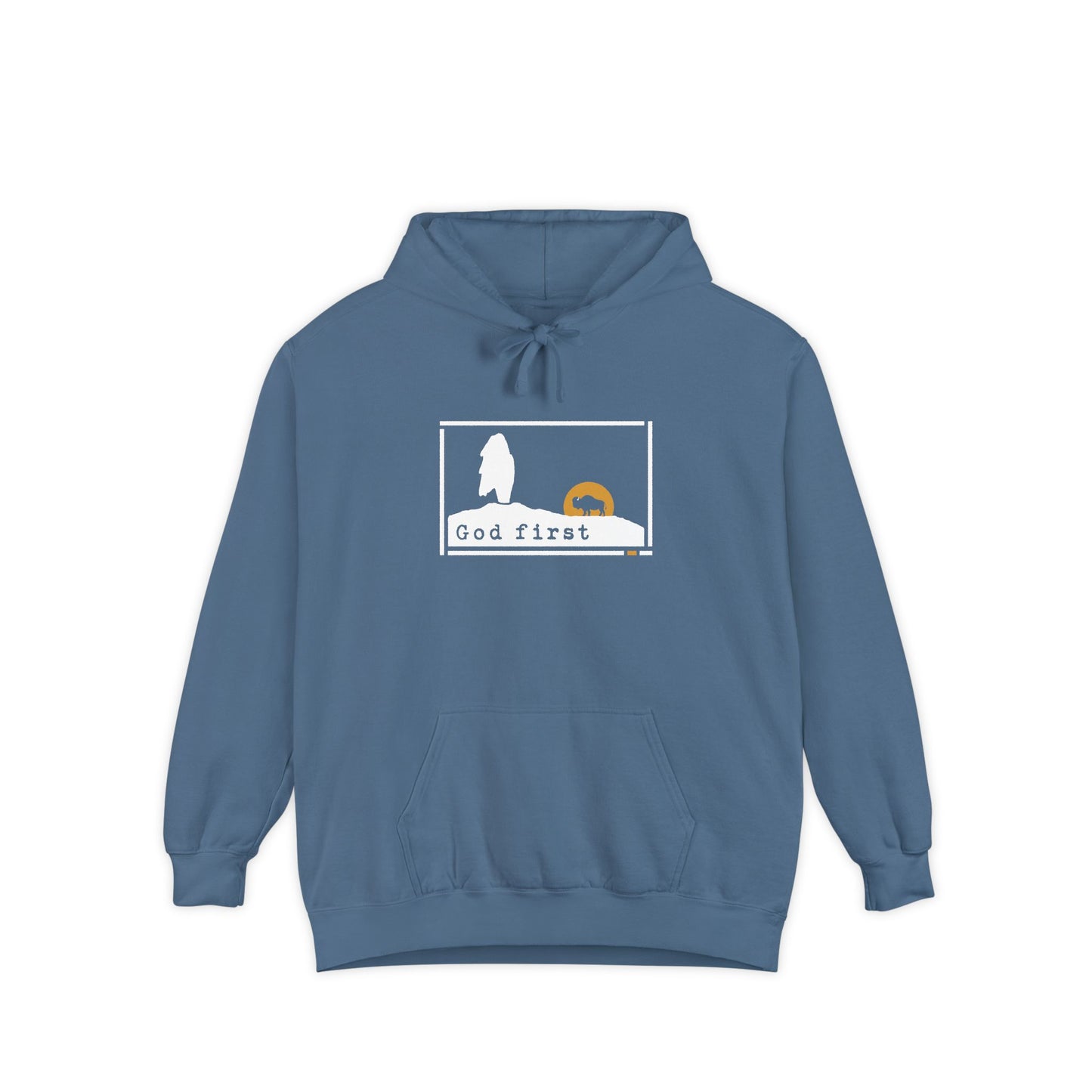 Yellowstone National Park - Old Faithful 'God First' Hoodie — Fortified Mountain Fleece