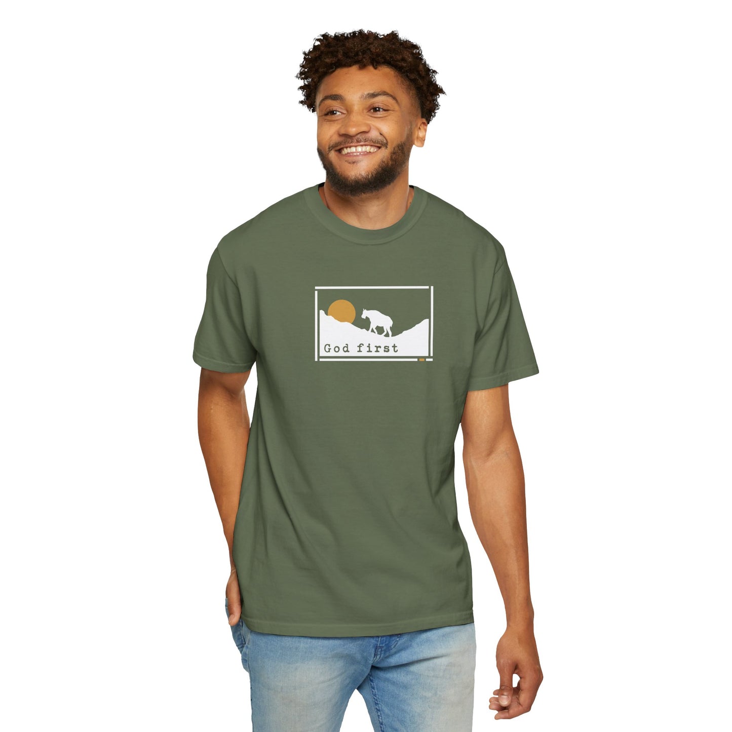Glacier National Park 'God First' — Heritage Trail Tee
