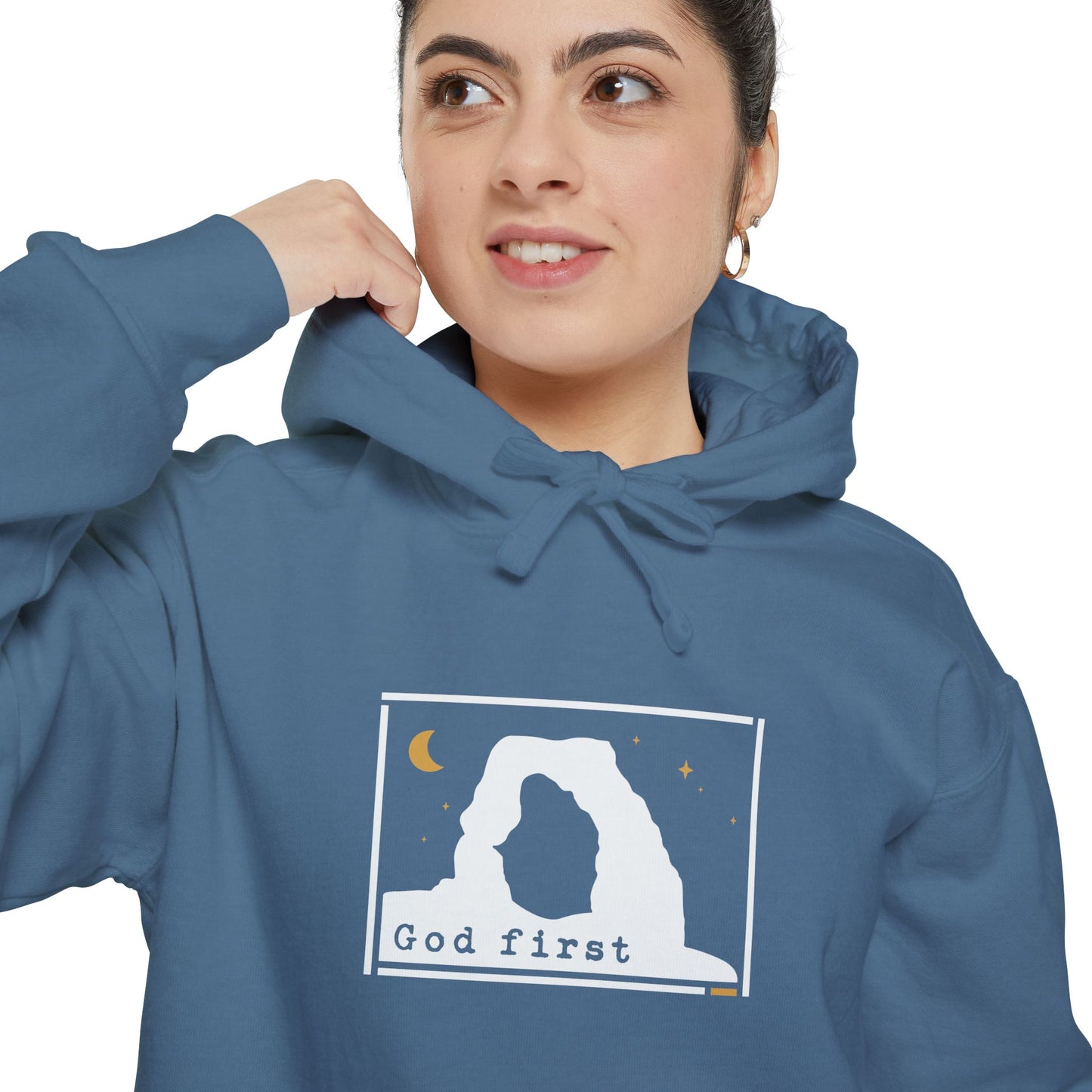 Arches National Park 'God First' Hoodie — Fortified Mountain Fleece