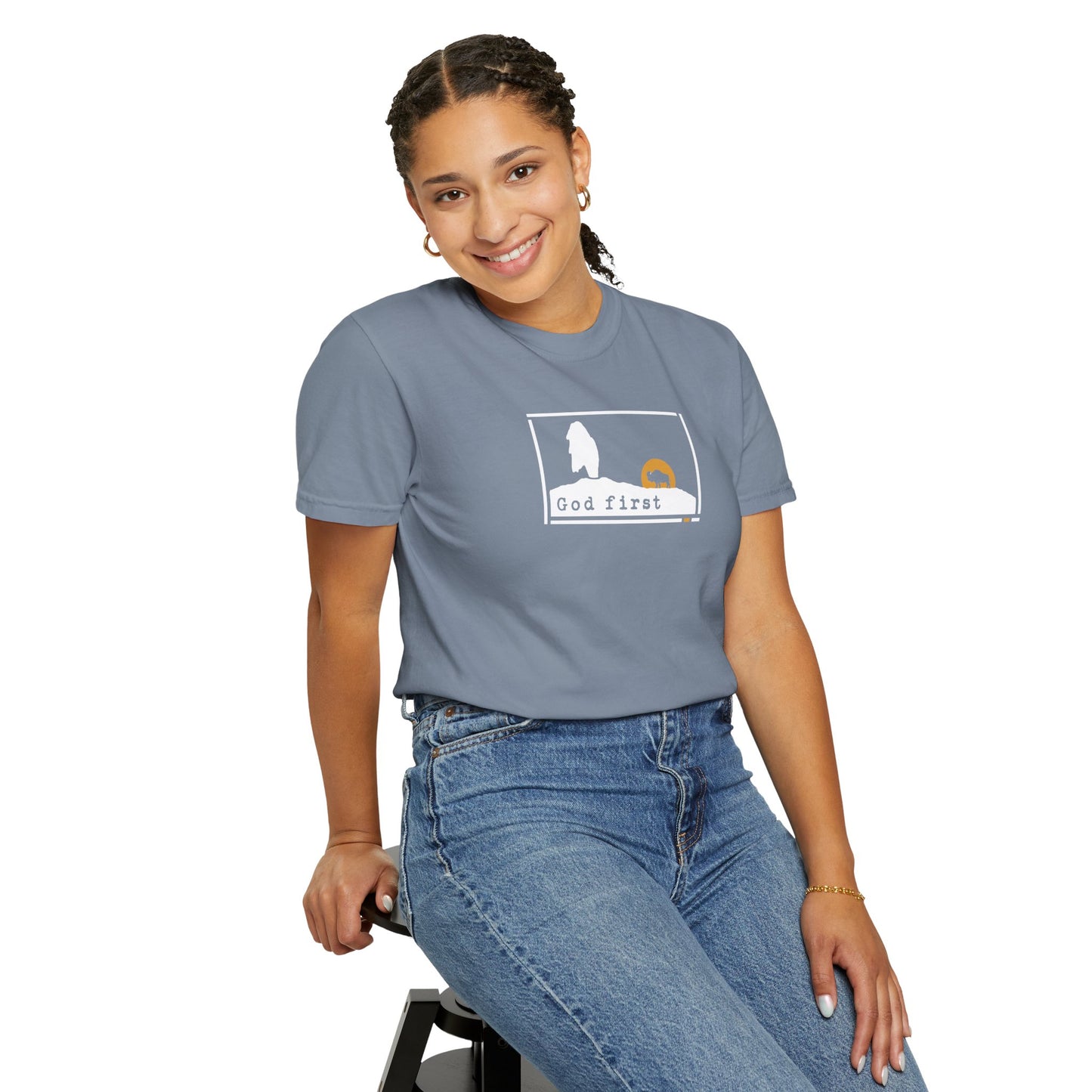 Yellowstone National Park - Old Faithful 'God First' — Heritage Trail Tee