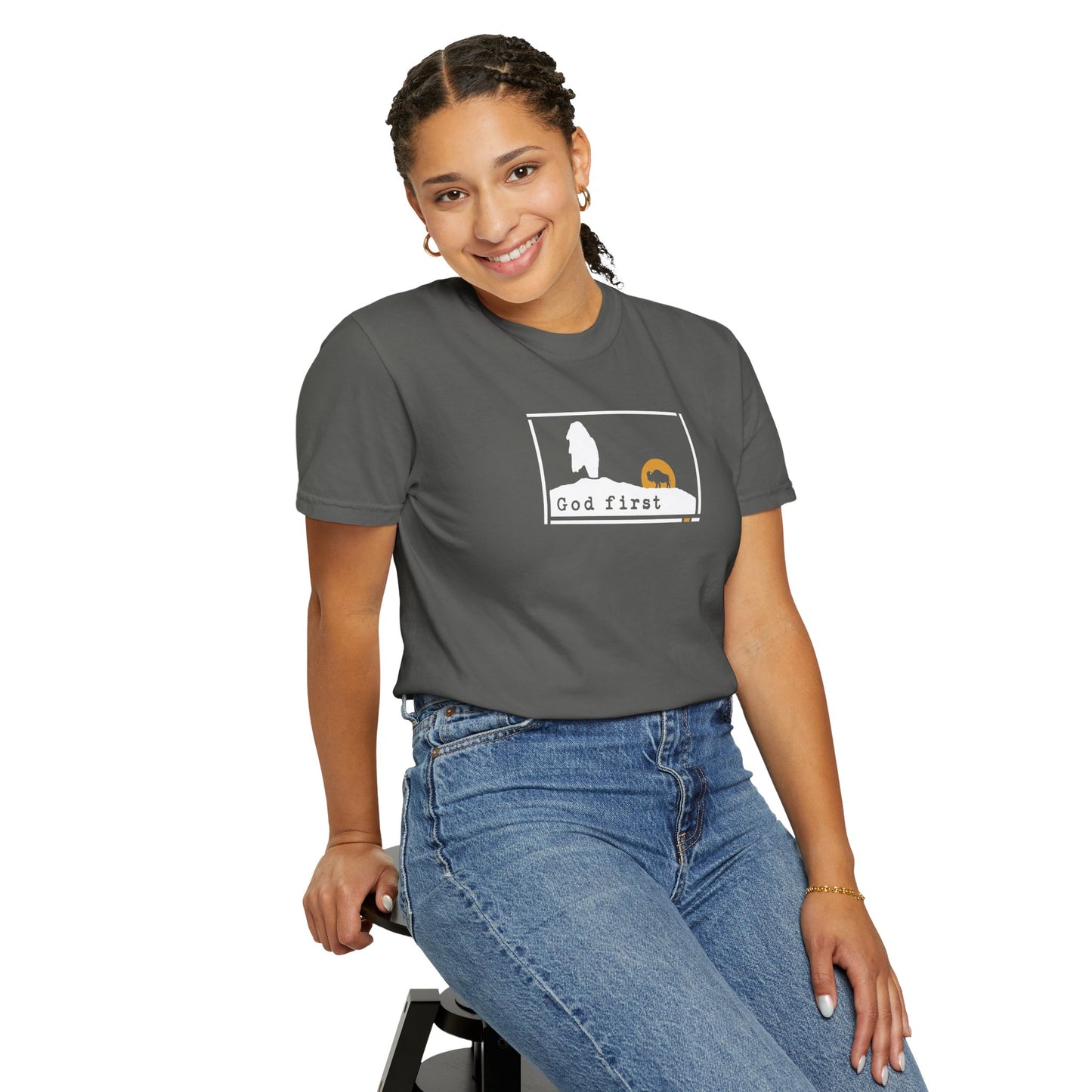 Yellowstone National Park - Old Faithful 'God First' — Heritage Trail Tee