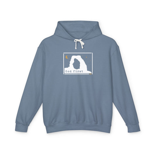 Arches National Park - God First - Christian Hoodie (Version 2)
