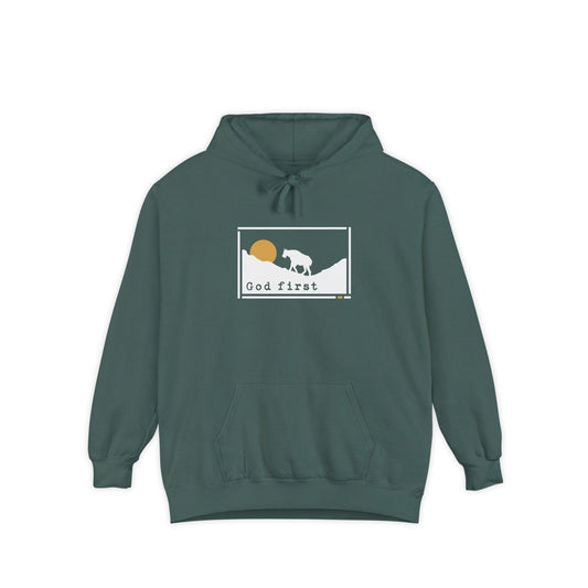 Glacier National Park 'God First' Hoodie — Fortified Mountain Fleece