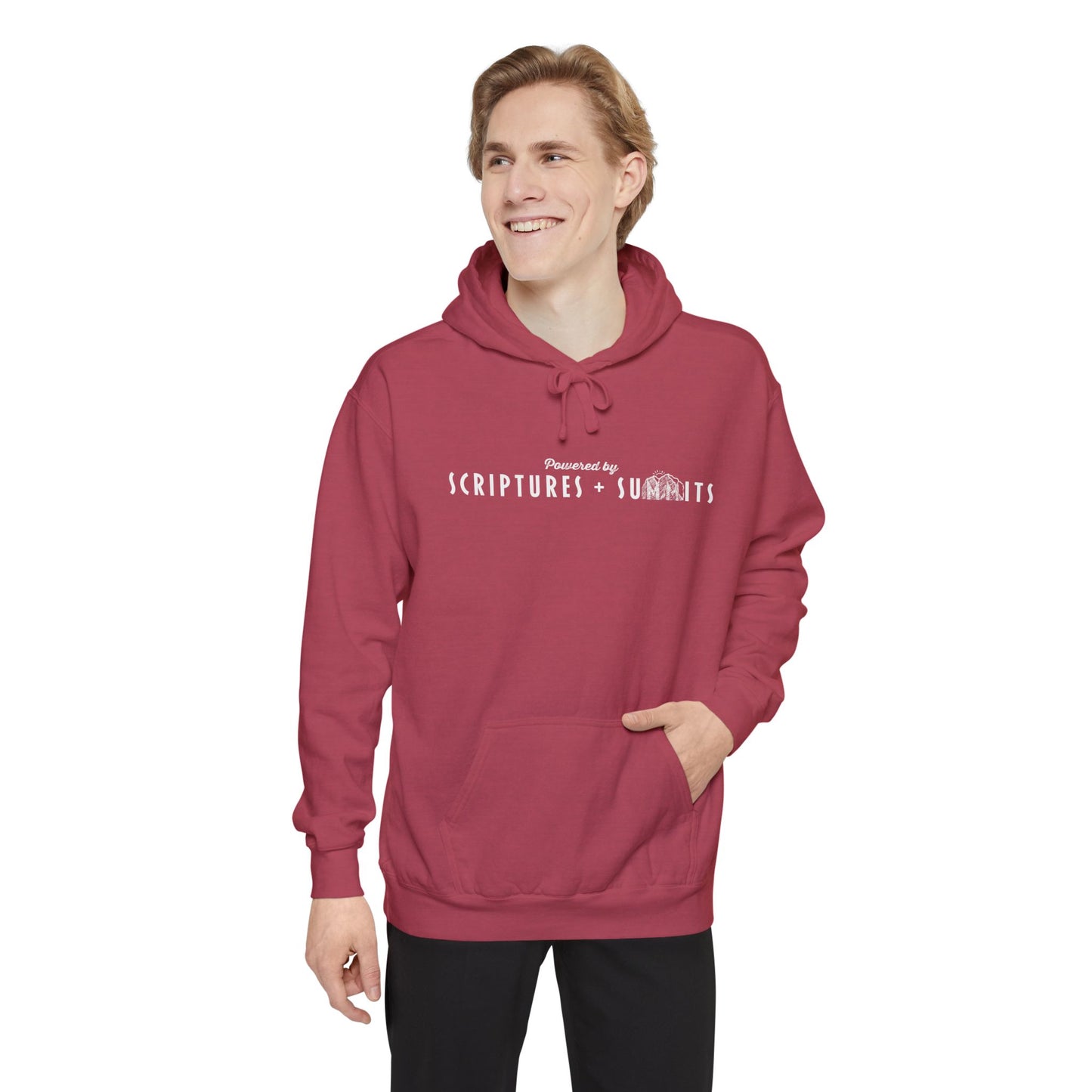 Christian Hoodie - Scriptures + Summits - Unisex Garment-Dyed Hoodie