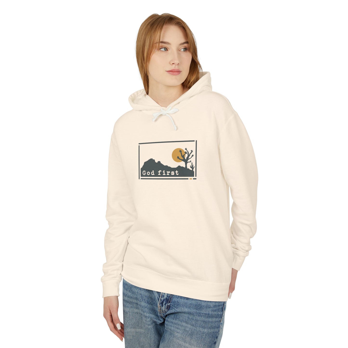 Joshua Tree National Park 'God First' Hoodie — Breathable Heirloom Knit