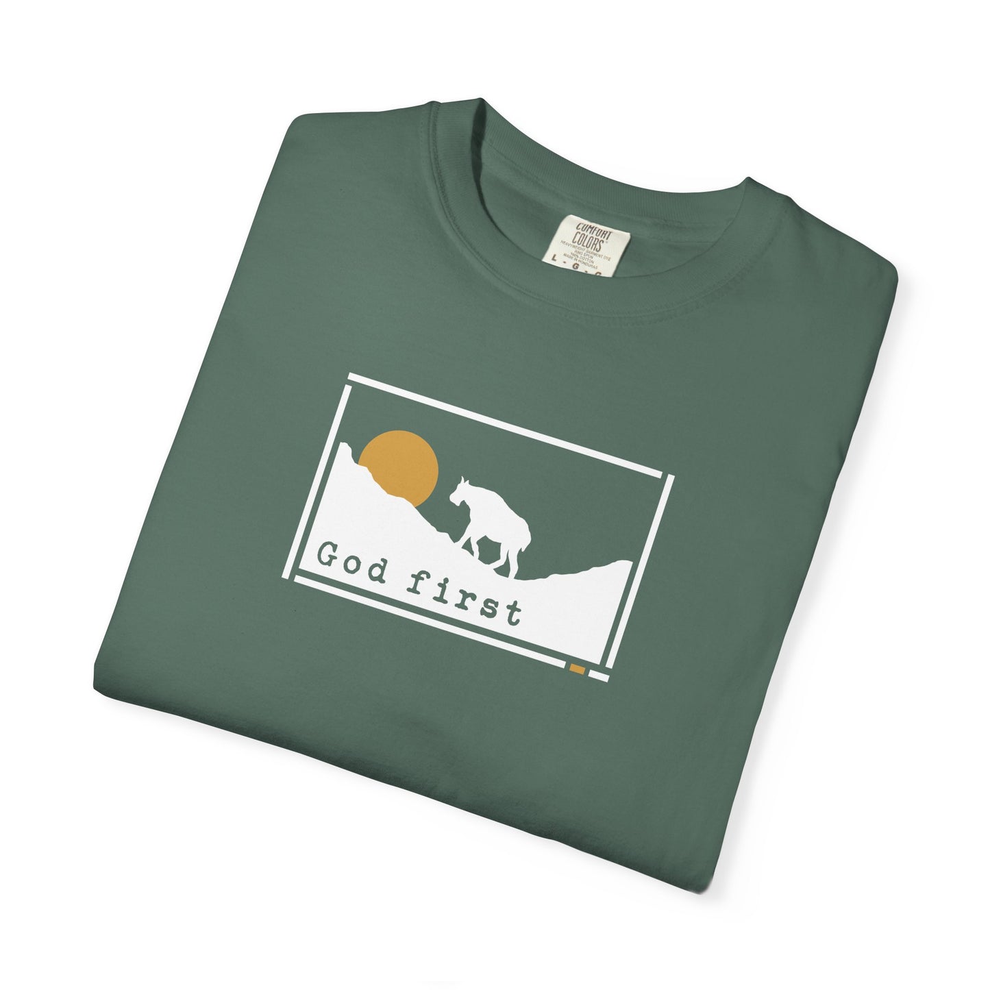 Glacier National Park 'God First' — Heritage Trail Tee